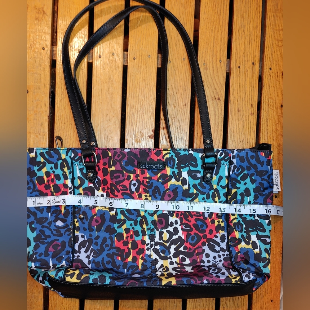 Sakroots Artist Circle Metro Tote Multi-Colored Leopard Style Print NWT - Picture 16 of 16